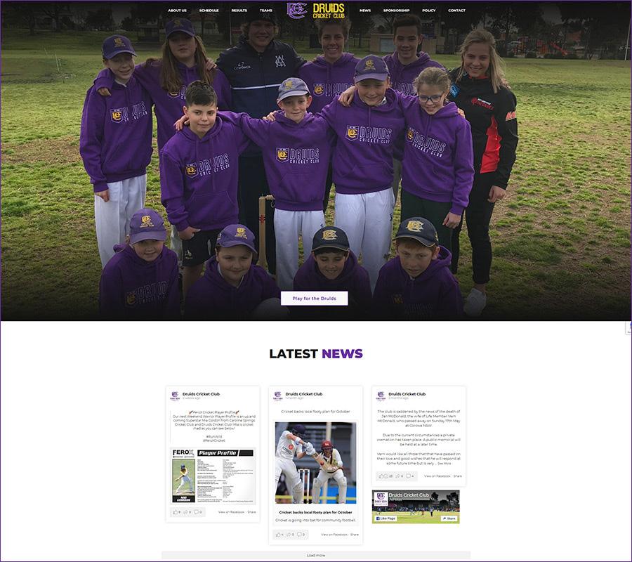 Sports Club Website